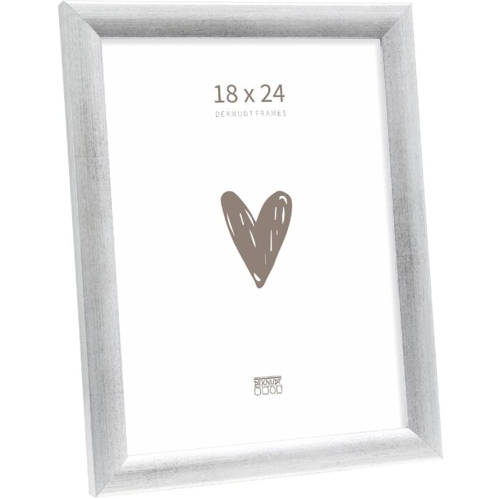 Rama foto Deknudt S54SD3 18x24 cm, argintiu, din lemn