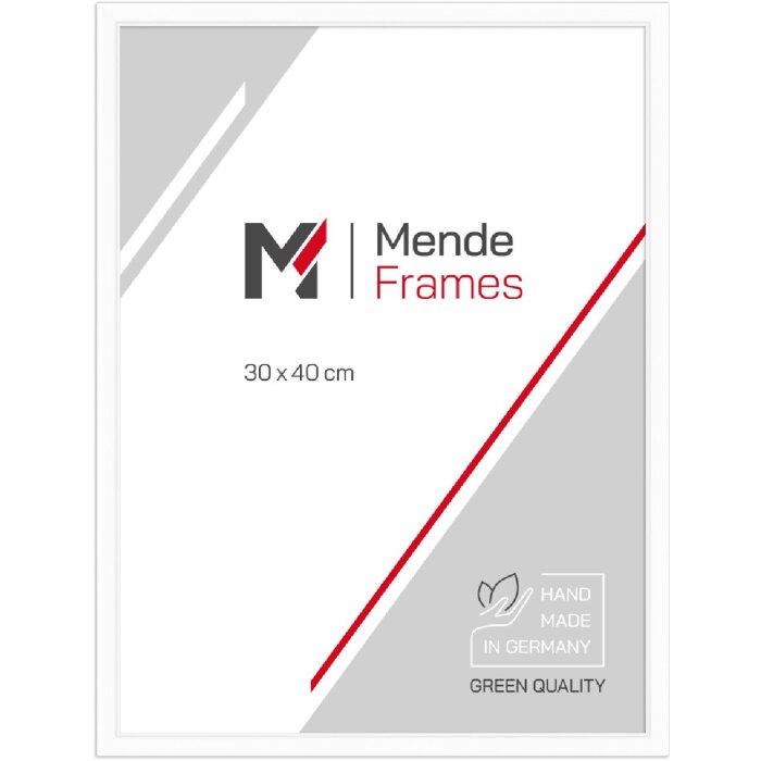 Ramă foto MendeFrames H011 albă 25x38 cm cu sticlă antireflex