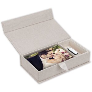 ZEP Cutie Foto Lodi 15x20 cm cu USB Crem