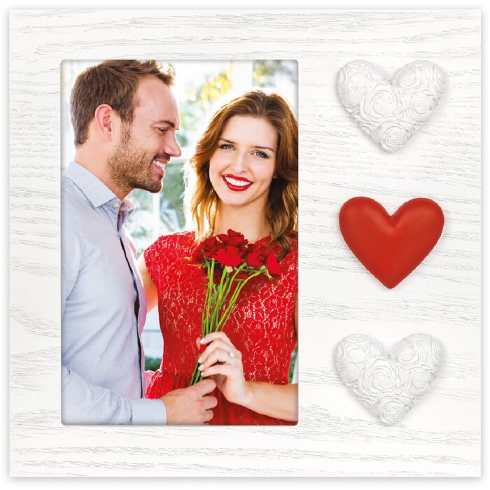 ZEP Ramă Foto Lemn Adele 10x15 cm cu Inimioare