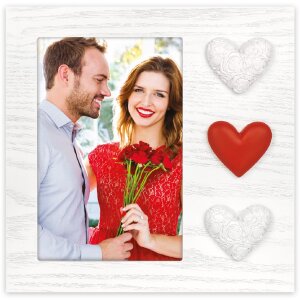 ZEP Ramă Foto Lemn Adele 10x15 cm cu Inimioare