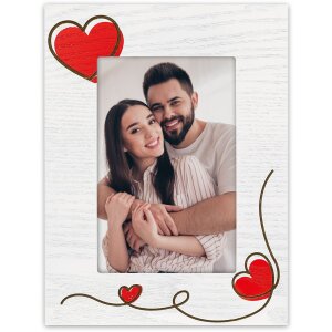 ZEP Zoe Ramă Foto Lemn 10x15 cm cu Inimioare