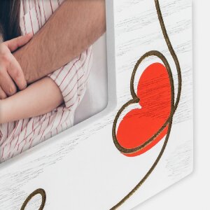 ZEP Zoe Ramă Foto Lemn 10x15 cm cu Inimioare