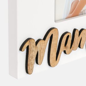 Rama foto din lemn Mamma I 10x15 cm alb