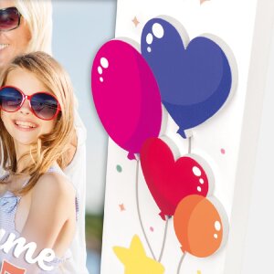 Ramă foto din lemn ZEP KATE 10x15 cm cu motiv baloane