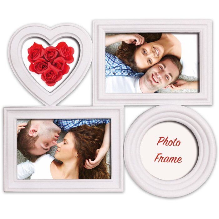 ZEP Galerie Foto Almada albă pentru 4 fotografii 10x10/10x15 cm