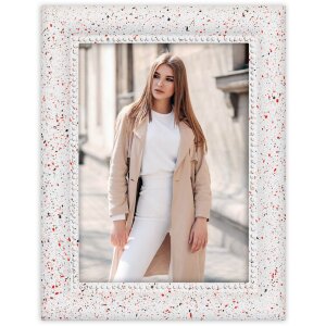 Rama foto ZEP Pollock albă 10x15 cm, design Terrazzo