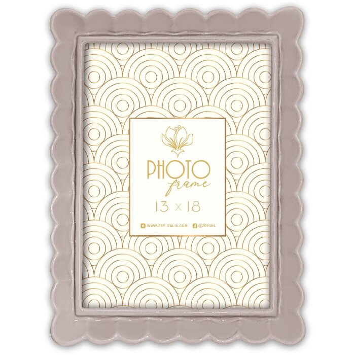 Rama foto HERVE G din rezină, 13x18 cm, ton taupe