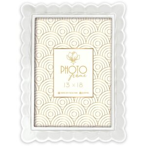 Ramă foto ZEP HERVE W din rezină albă 15x20 cm