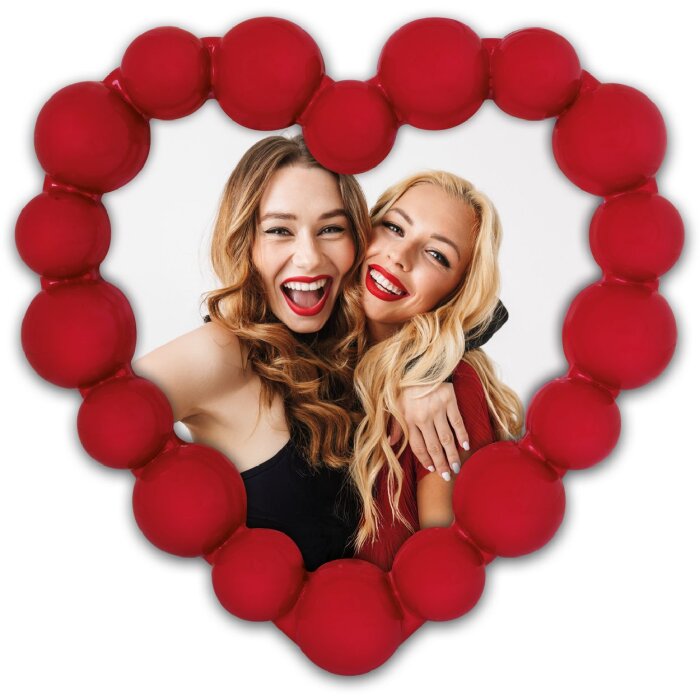 ZEP ACR55 Fotorahmen Jodie 13x13 cm rot Herzbilderrahmen