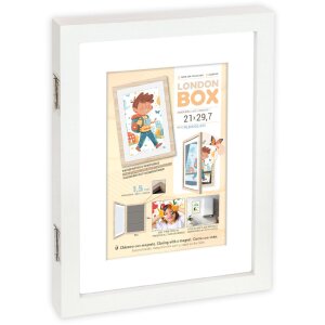 Ramă foto ZEP din lemn, model London, alb, format A4