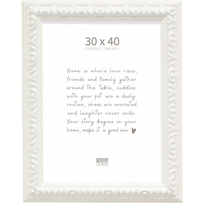 Rama foto din lemn Deknudt S996K1 30x40 cm alb