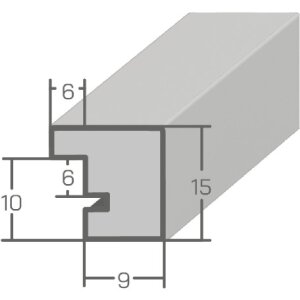 MendeFrames H14B Ramă Foto Lemn Decor Rădăcină 15x20 cm cu Sticlă de Muzeu