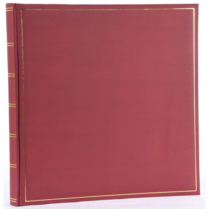 Henzo Fotoalbum CHAMPAGNE bordeaux 35x35 cm 70 weiße Seiten Goldprägung
