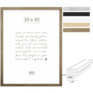 Deknudt S243 Ramka Drewniana Blokowa 1,4cm Natur, Biała,...