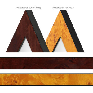 Oglindă de perete MendeFrames din lemn rădăcină închis 60x80 cm