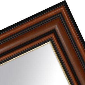 MendeFrames H017 Oglindă Nuc cu Margine Aurie 20x30 cm