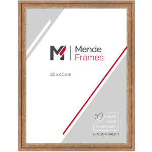 Oglindă de perete MendeFrames H025 din stejar, 42,5x9,4 cm