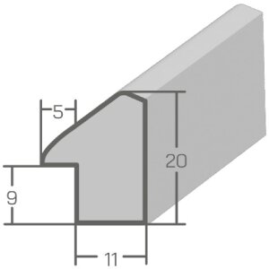 Oglindă de perete MendeFrames H080 din lemn roșu 10x15 cm