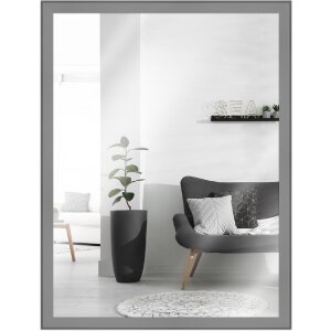 Oglindă de perete din lemn gri deschis 20x28 cm –...