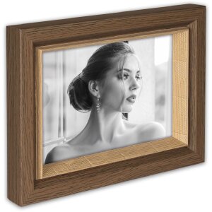 ZEP Portraitrahmen Sydney Braun Natur Weiß 10x15 13x18 15x20 cm Glas