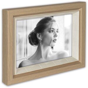 ZEP Portraitrahmen Sydney Braun Natur Weiß 10x15 13x18 15x20 cm Glas