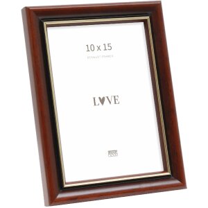 Deknudt S407H2 Holzrahmen Braun Klarglas 10x15 bis 30x40 cm