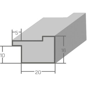 MendeFrames Ramă Foto Lemn H120 Albastru Marmorat 10x20 cm Antireflex