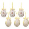 Clayre & Eef 65908 Set 6 Ouă Decorative Suspendate Ø 7x10 cm