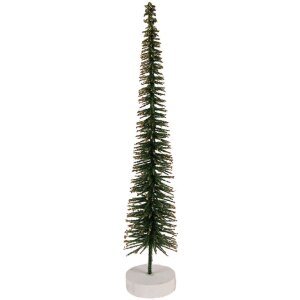 Clayre & Eef 66316GR Dekoration Weihnachtsbaum Ø 6x30 cm Grün Gold