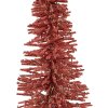 Clayre & Eef 66318P Dekoration Weihnachtsbaum Rosa Goldfarben 14x25 cm