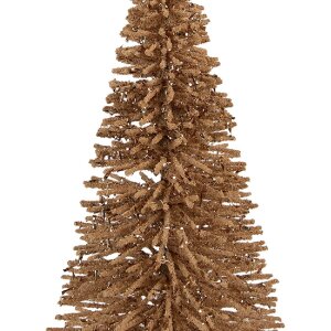 Clayre & Eef 66319BE Dekoration Weihnachtsbaum Ø 17x30 cm Beige-Gold