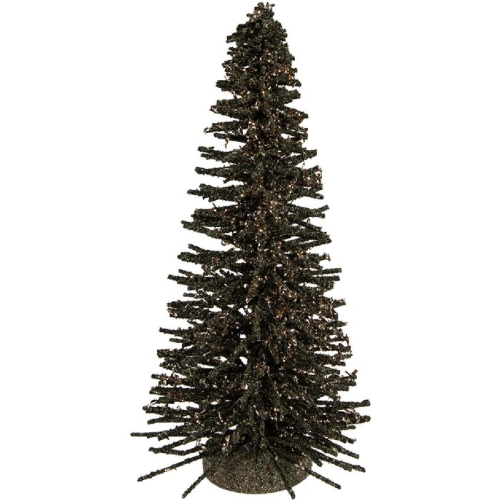 Clayre & Eef 66319GR Dekoration Weihnachtsbaum Ø 17x30 cm Grün-Gold