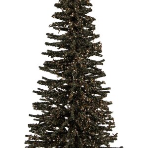 Clayre & Eef 66319GR Dekoration Weihnachtsbaum Ø 17x30 cm Grün-Gold