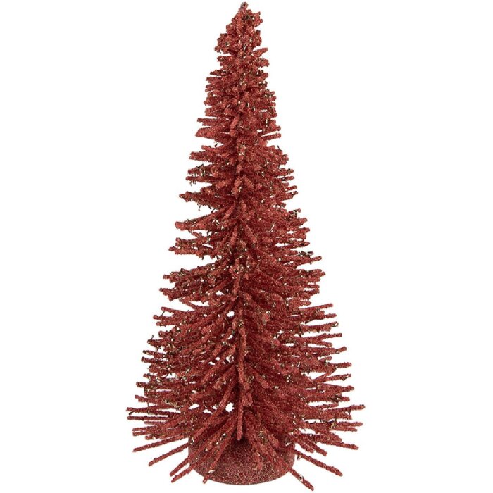 Clayre & Eef 66319P Dekoration Weihnachtsbaum Rosa-Gold Ø 17x30 cm