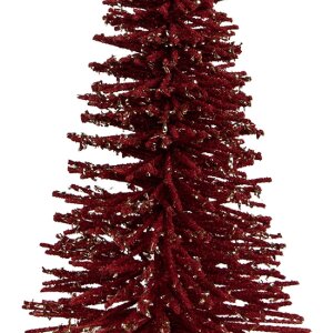 Clayre & Eef 66319R Dekoration Weihnachtsbaum Rot Gold 17x30 cm