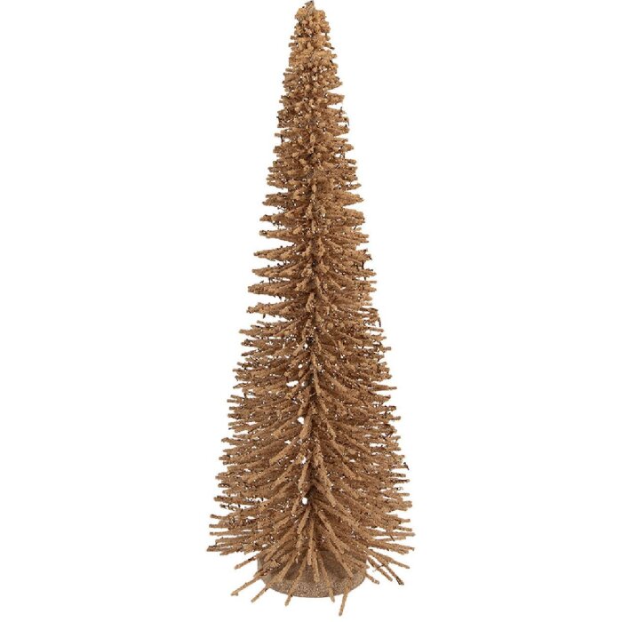 Clayre & Eef 66320BE Dekoration Weihnachtsbaum Beige-Gold 20x50 cm