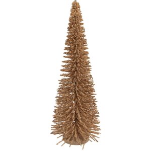 Clayre & Eef 66320BE Dekoration Weihnachtsbaum Beige-Gold 20x50 cm