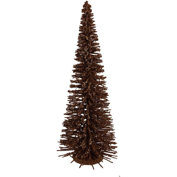 Clayre & Eef 66320BR Dekoration Weihnachtsbaum Ø 20x50 cm Braun-Gold