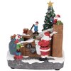 Clayre & Eef 6PR5872 Dekoration Weihnachtsmann mit LED 20x16x20 cm