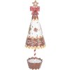 Clayre & Eef 6Y5803 Dekoration Weihnachtsbaum Ø 11x37 cm Braun Weiß