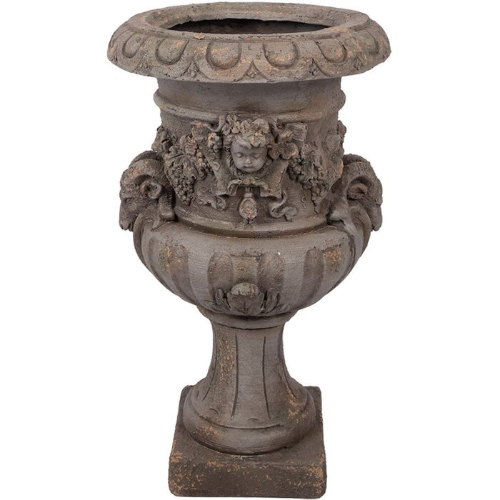 Clayre & Eef 5MG0092 Dekoration Blumentopf Grau 40x38x64 cm