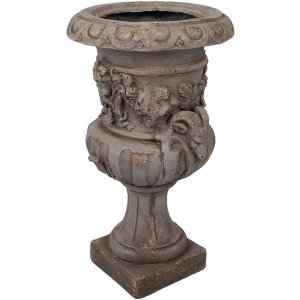 Clayre & Eef 5MG0092 Dekoration Blumentopf Grau 40x38x64 cm