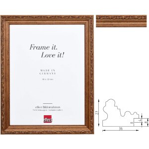 Effect Holzrahmen Profil 63 Nussbraun Barockstil viele...