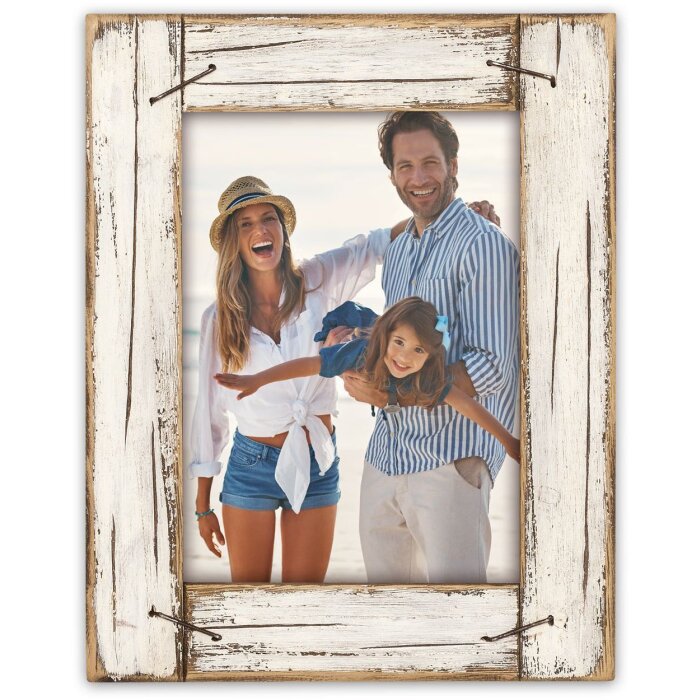 ZEP Ramă Foto Lemn Horn Alb Vintage 13x18/15x20 cm