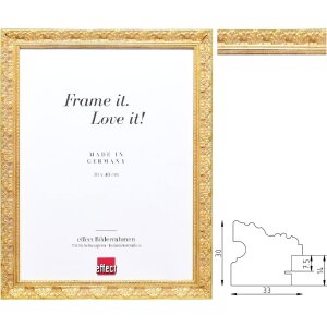 Oglindă Effect Holzspiegel Gold Baroc – Profil 75...