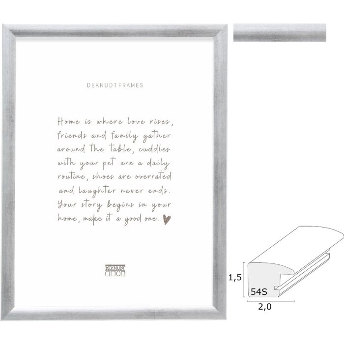 Deknudt S54SD3 Ramă Foto Argintie Lemn 6 Dimensiuni