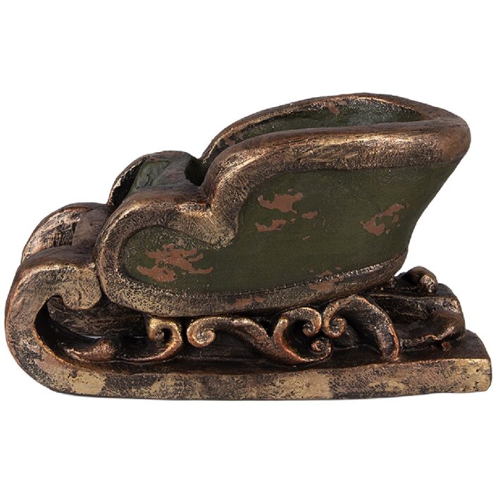 Ramă foto vintage Clayre & Eef, verde-maro, 35x23x21 cm