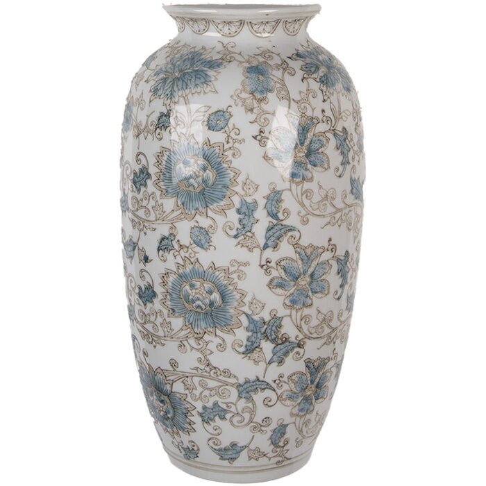 Vasă suspendată vintage cu motiv floral, Clayre & Eef