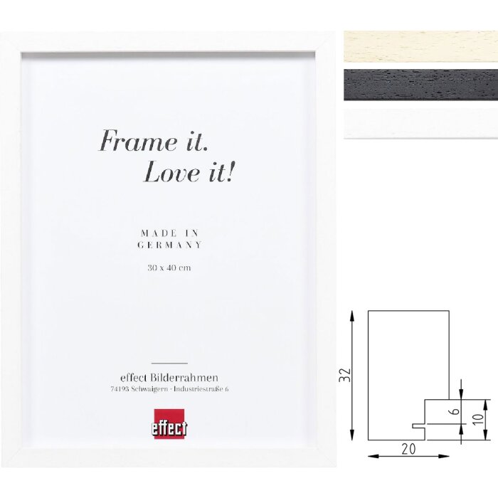 Rama foto Profil 74 – lemn natural, stil profund, cu sticlă variabilă